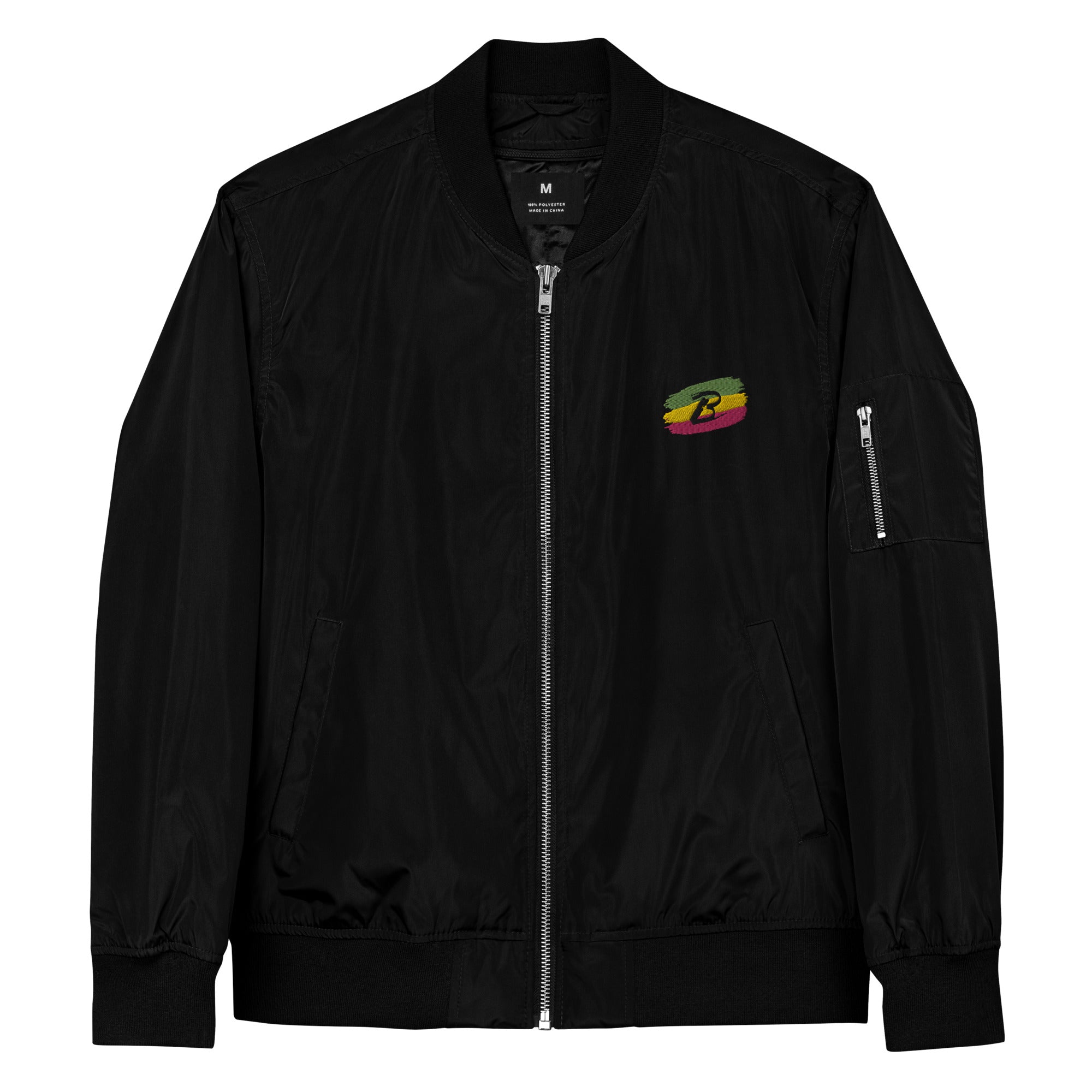 Premium recycled bomber jacket with Bliaspora Apparel Logo