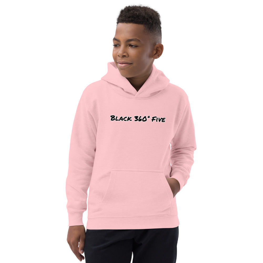 Black 360° Five Kids Hoodie