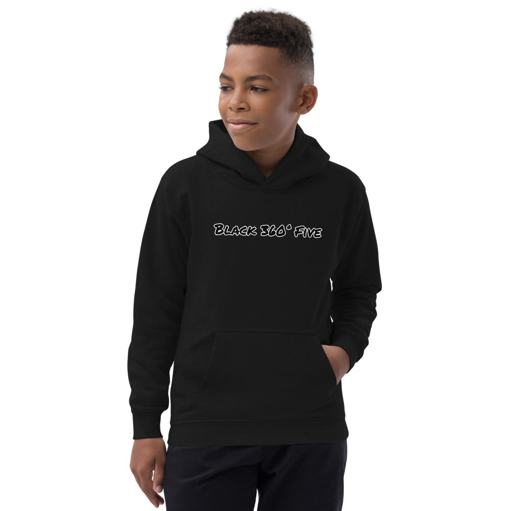 Black 360° Five Kids Hoodie