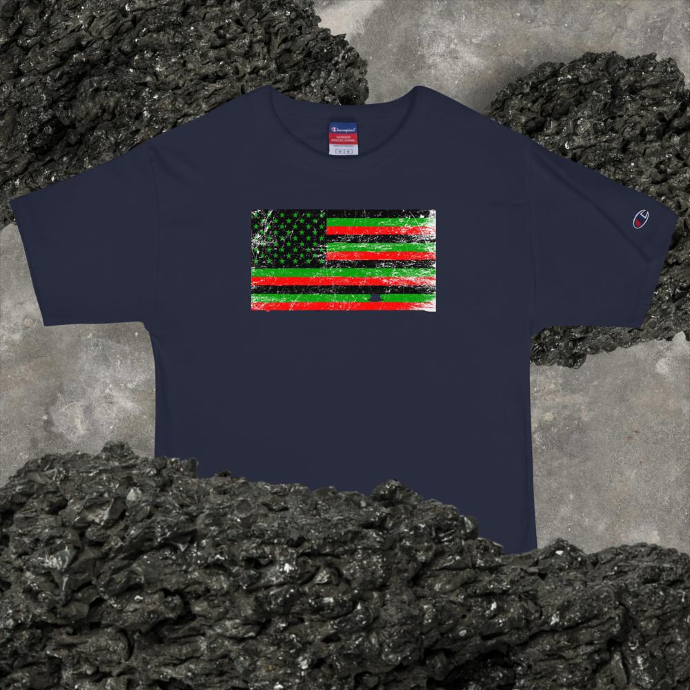 African American Grunge Flag Champion T-Shirt