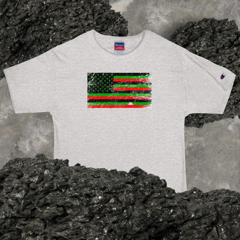 African American Grunge Flag Champion T-Shirt