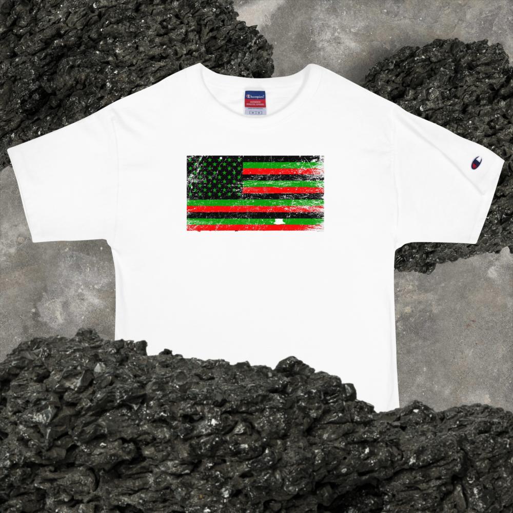 African American Grunge Flag Champion T-Shirt