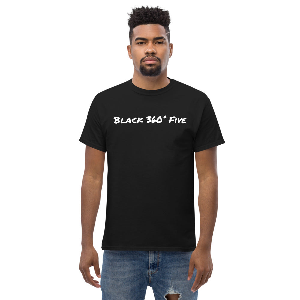 Men's Black 360° Five heavyweight tee (darker colors)