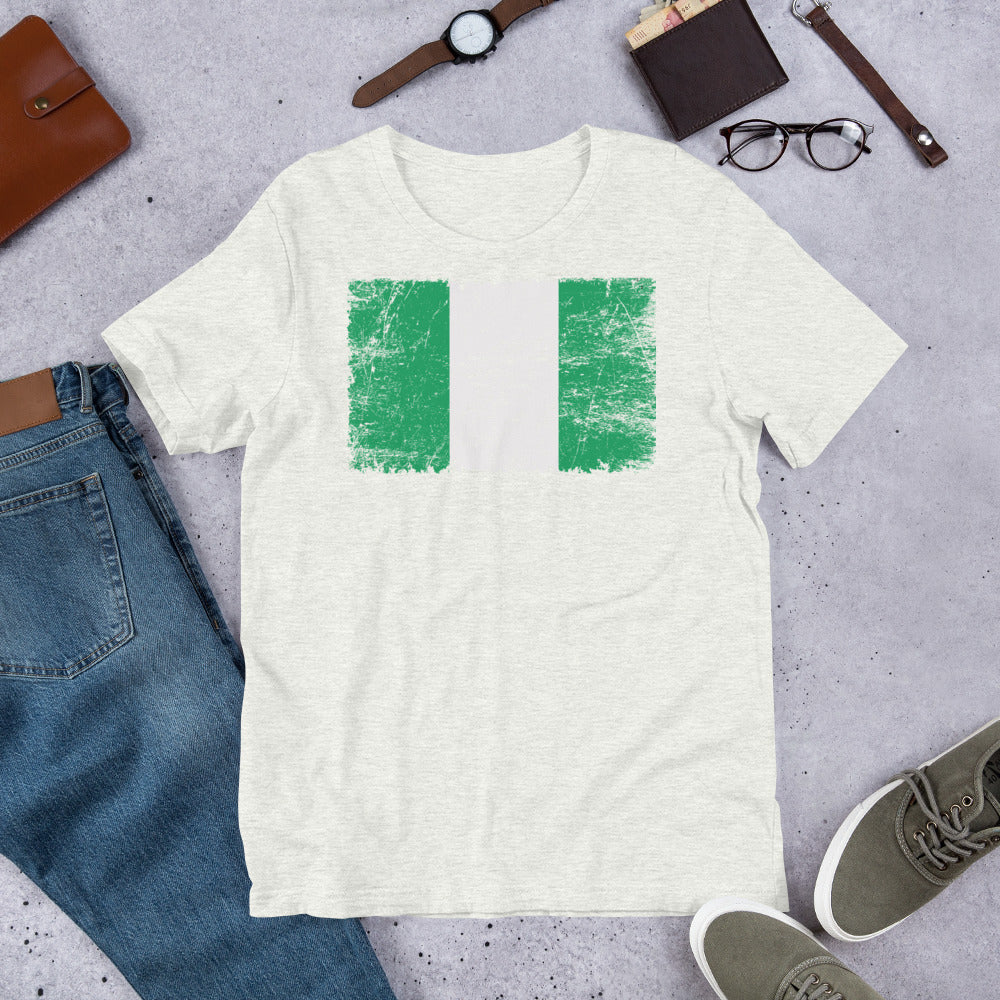 Nigeria Grunge Short-Sleeve Unisex T-Shirt