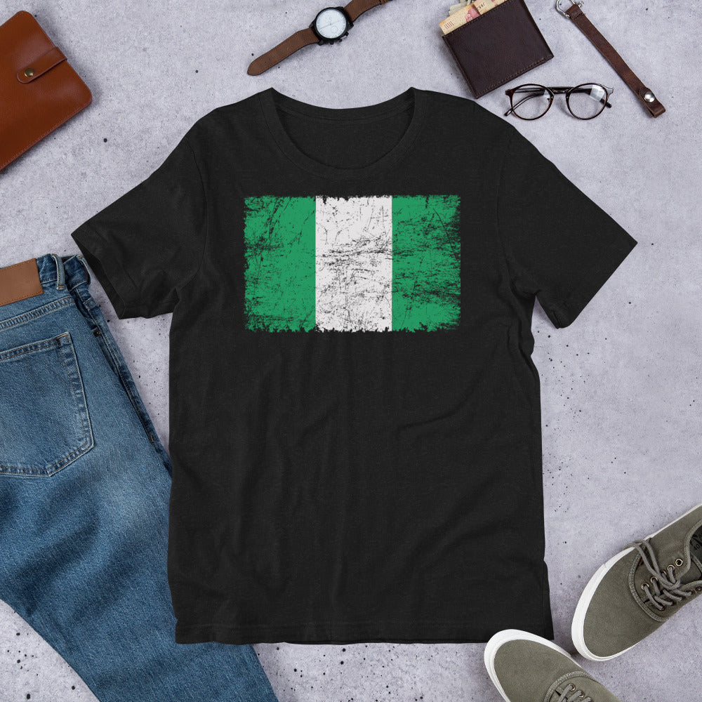 Nigeria Grunge Short-Sleeve Unisex T-Shirt